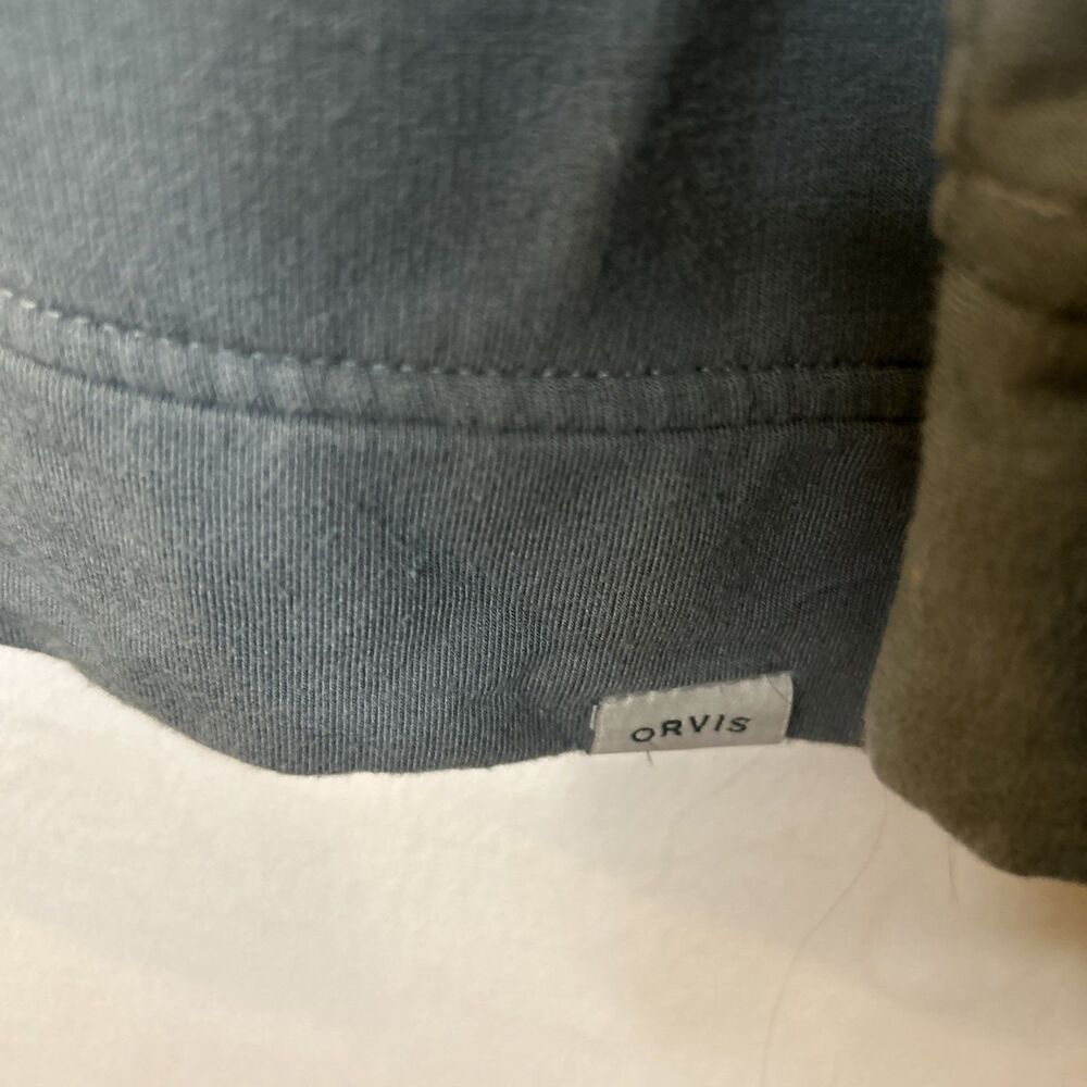 Orvis V Neck Sweatshirt Womens M Sage Green Dropped Shoulders Pullover Modal - Picture 3 of 9